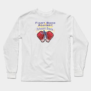 Parkinsons Fight Back Against distressed Long Sleeve T-Shirt